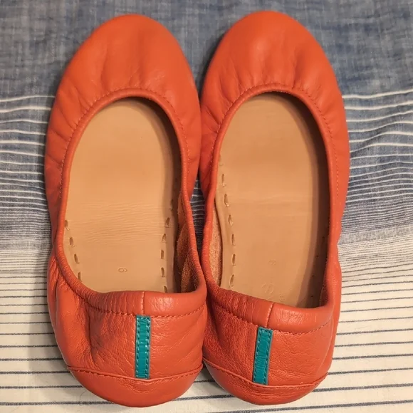 Tieks Orange Ballet Flats Classic Design - Picture 2 of 7